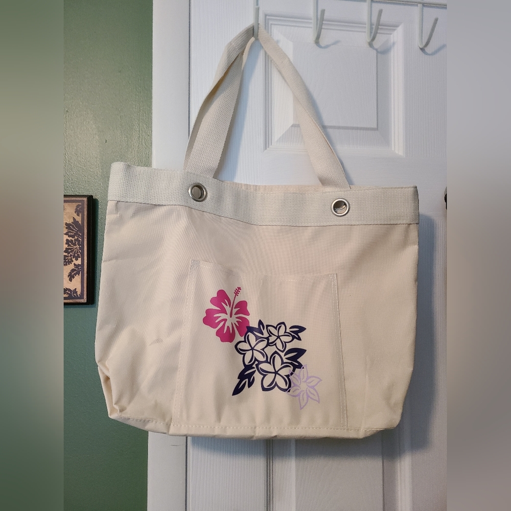 Cream canvas tote